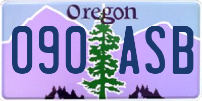 OR license plate 090ASB