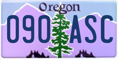 OR license plate 090ASC
