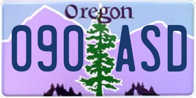 OR license plate 090ASD