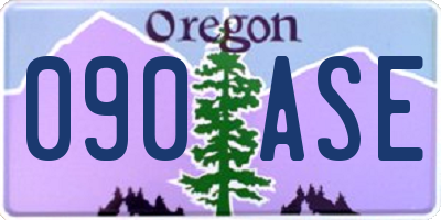 OR license plate 090ASE