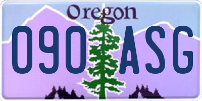 OR license plate 090ASG