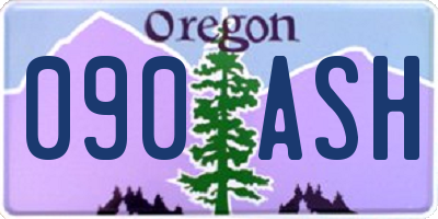 OR license plate 090ASH