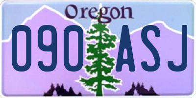 OR license plate 090ASJ