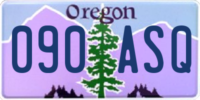 OR license plate 090ASQ