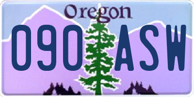 OR license plate 090ASW