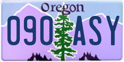OR license plate 090ASY