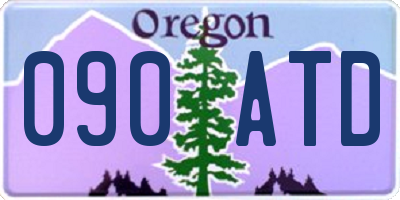 OR license plate 090ATD