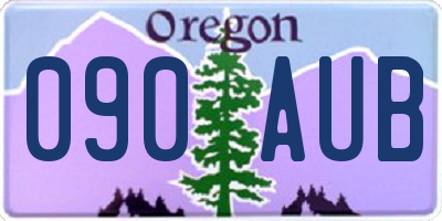 OR license plate 090AUB