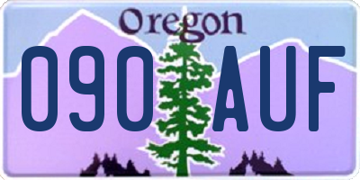 OR license plate 090AUF