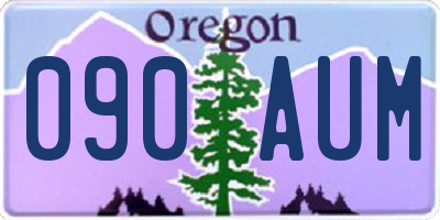 OR license plate 090AUM