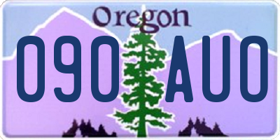 OR license plate 090AUO