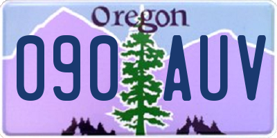 OR license plate 090AUV