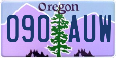 OR license plate 090AUW