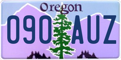 OR license plate 090AUZ
