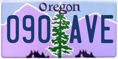 OR license plate 090AVE