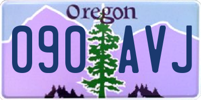OR license plate 090AVJ