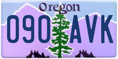 OR license plate 090AVK