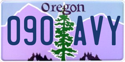 OR license plate 090AVY