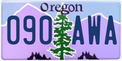OR license plate 090AWA