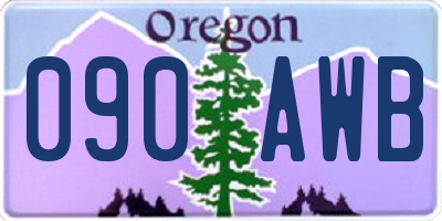 OR license plate 090AWB