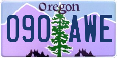 OR license plate 090AWE