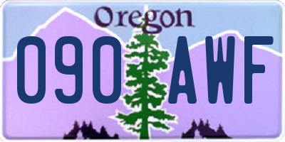 OR license plate 090AWF