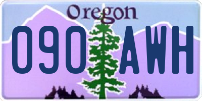 OR license plate 090AWH