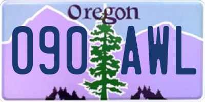 OR license plate 090AWL