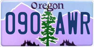 OR license plate 090AWR