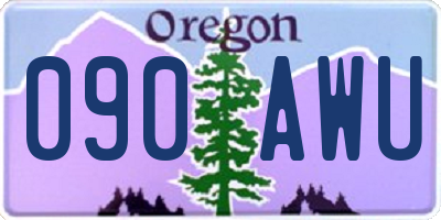 OR license plate 090AWU