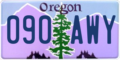 OR license plate 090AWY