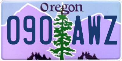 OR license plate 090AWZ