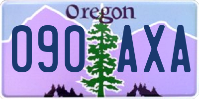 OR license plate 090AXA
