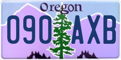 OR license plate 090AXB