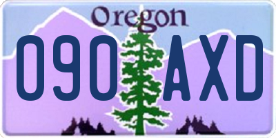 OR license plate 090AXD