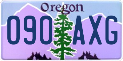 OR license plate 090AXG
