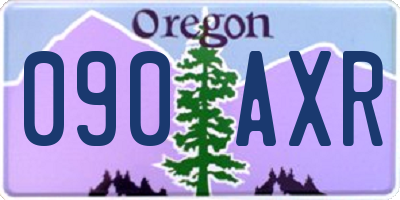 OR license plate 090AXR