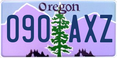 OR license plate 090AXZ