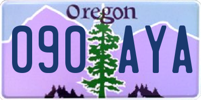 OR license plate 090AYA