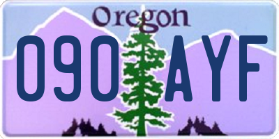 OR license plate 090AYF