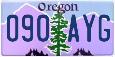 OR license plate 090AYG