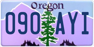 OR license plate 090AYI