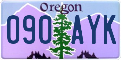 OR license plate 090AYK