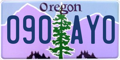 OR license plate 090AYO