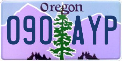 OR license plate 090AYP