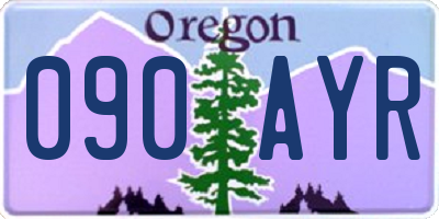 OR license plate 090AYR