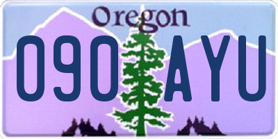 OR license plate 090AYU