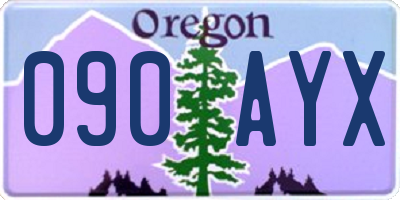 OR license plate 090AYX