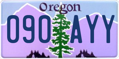 OR license plate 090AYY