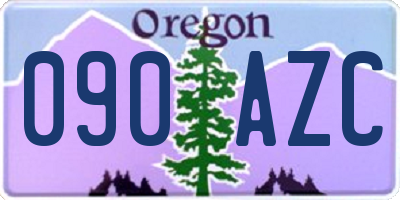 OR license plate 090AZC